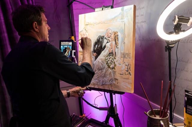 Jeffrey Hull Live Wedding Painting - 4