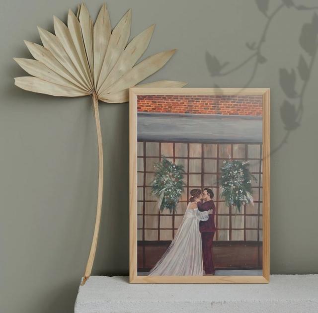 Blushing Brushes Live Wedding Painting - 1