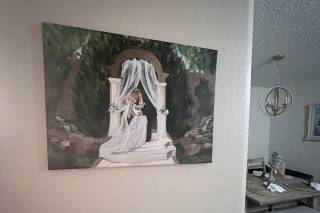 Blushing Brushes Live Wedding Painting - 14