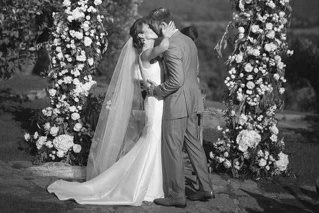 The White Flower Bridal Boutique Two Tier Trellis & Blossom Floral Gold Veil - Veils - The White Flower - San Diego, CA