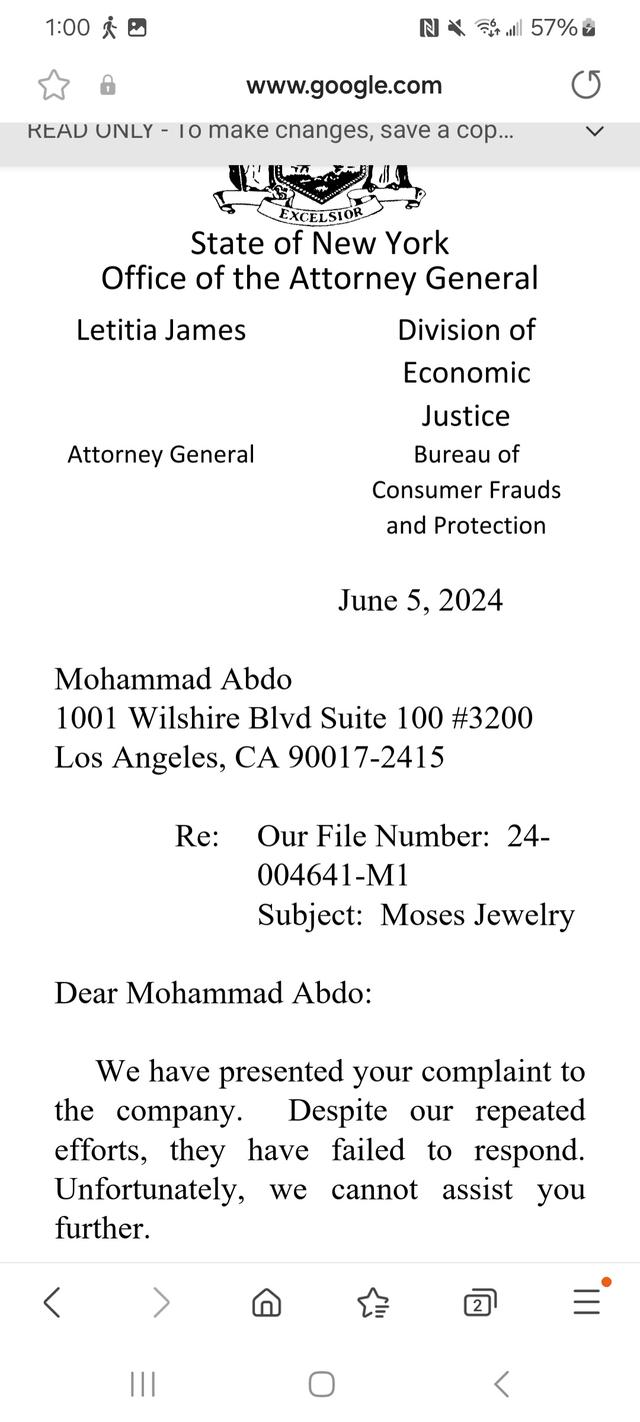 Ben Moses Jewelry Designer Co. Inc. - 1