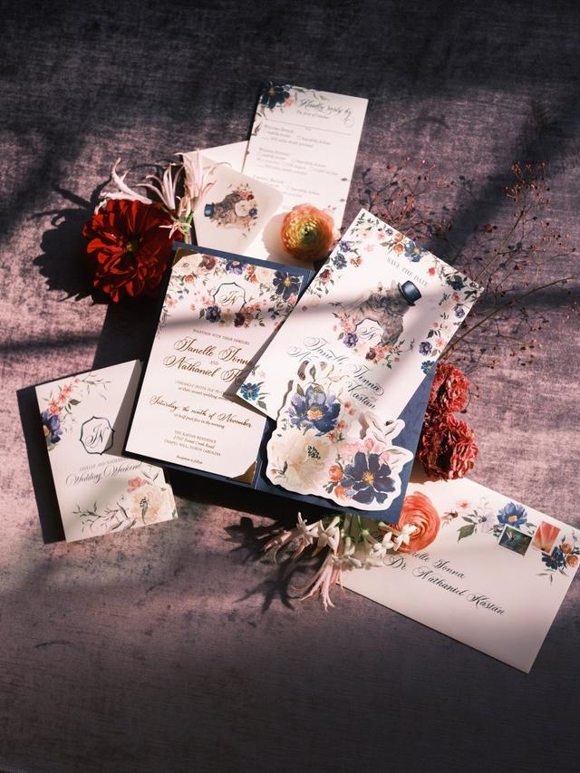 Blush & Blue Calligraphy and Design - 2