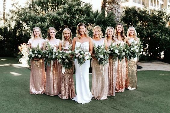 Metallic Bridesmaids Dresses: Into It or Over It? 2