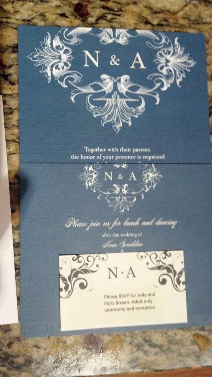 Invites are going in the mail in the morning! Holy crap ish is getting real! lol