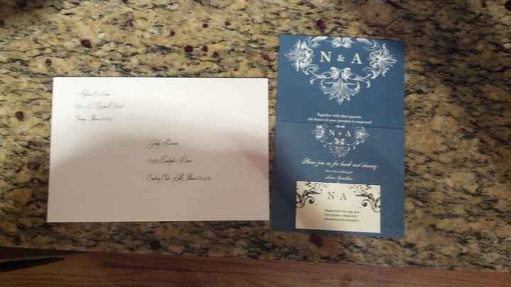Invites are going in the mail in the morning! Holy crap ish is getting real! lol