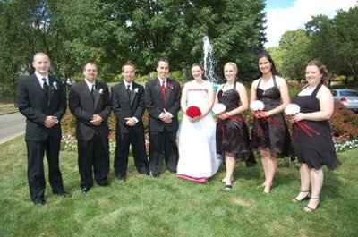 Black bridesmaid dresses...