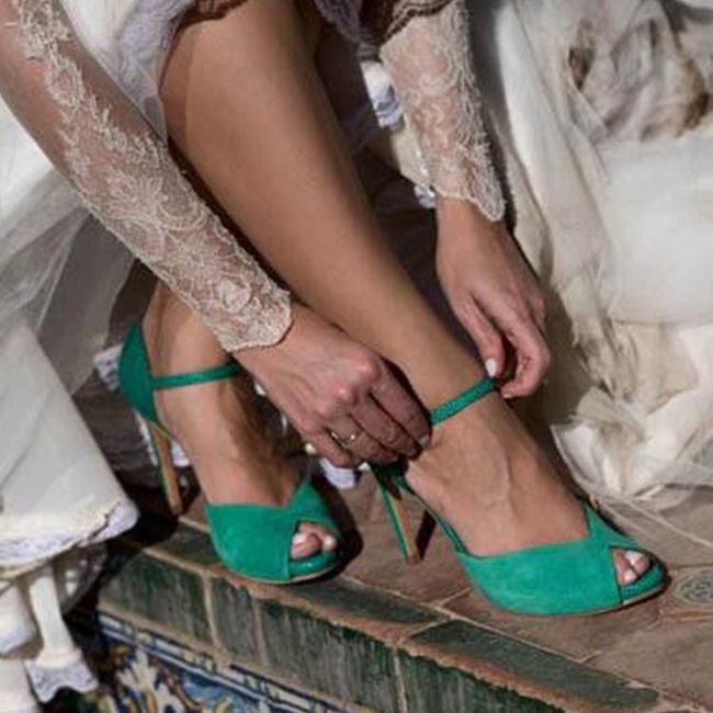 Wedding Shoes: White vs Pop of Color - 2