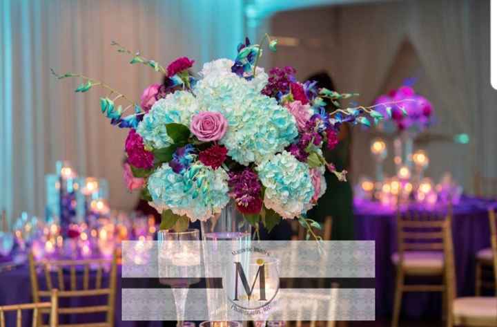 Close up of Tall Centerpieces