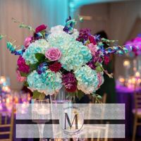 Close up of Tall Centerpieces