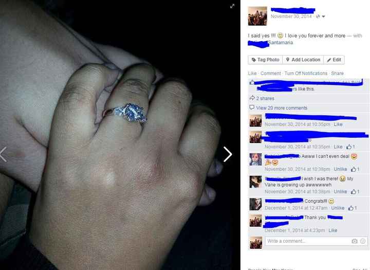 How did you announce your engagement?