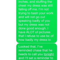 so my mother cancelled the check to the alterations lady and