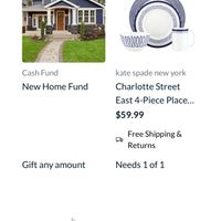 Registry: All Gifts on Same Webpage - 1