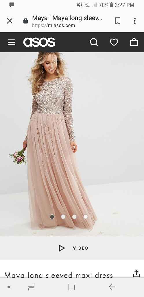 Blush wedding dress but what color bridesmaids? - 1