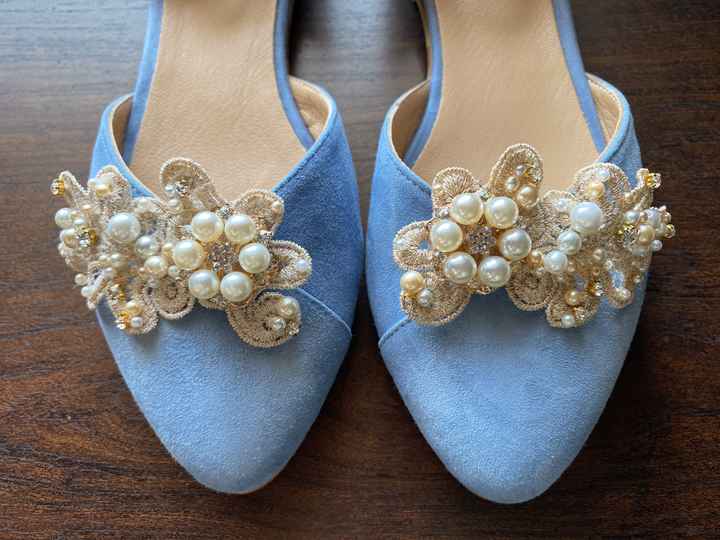 Blue wedding shoes - 1