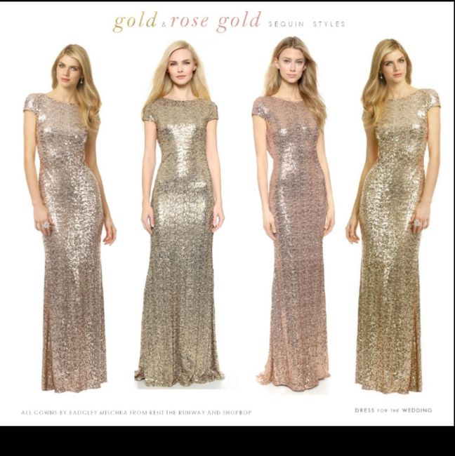 Gold sequin bridesmaids