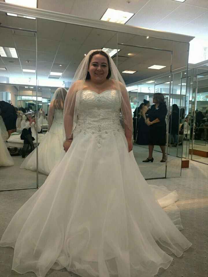 First round of trying out dresses.