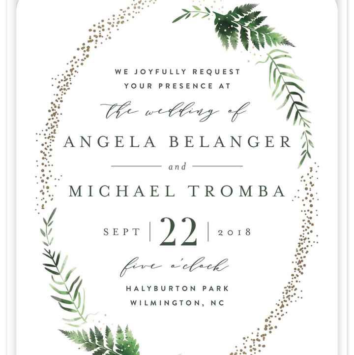 Back of invitation with welcome party invite and timeline - 2