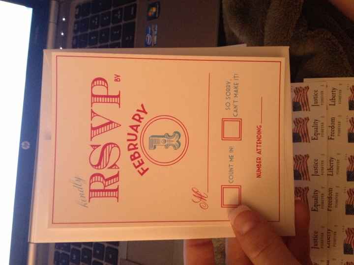 Which order do the invites & RSVP cards go in??