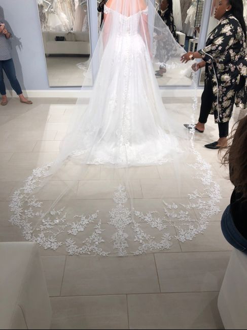 i am unsure about my veil with my dress... - 1