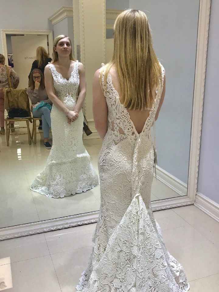 Deliberate over sizing on wedding dress fitting - 1