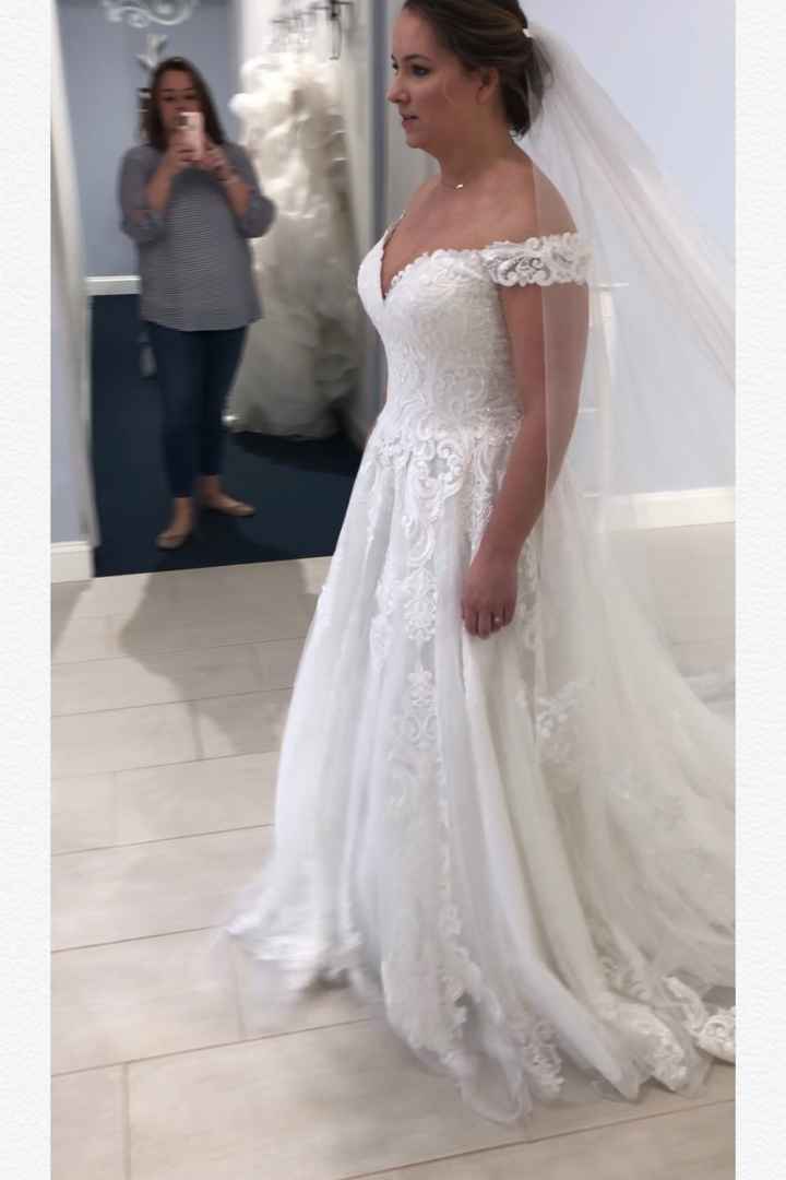 Does your wedding dress have lace, beading, or both? - 2