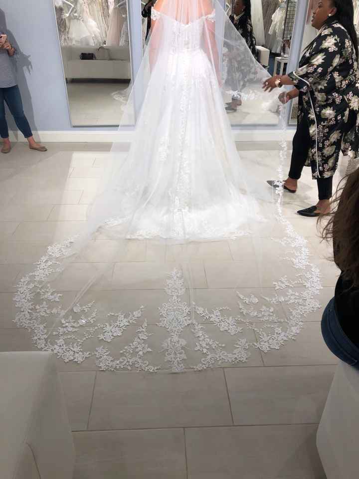 i am unsure about my veil with my dress... - 1