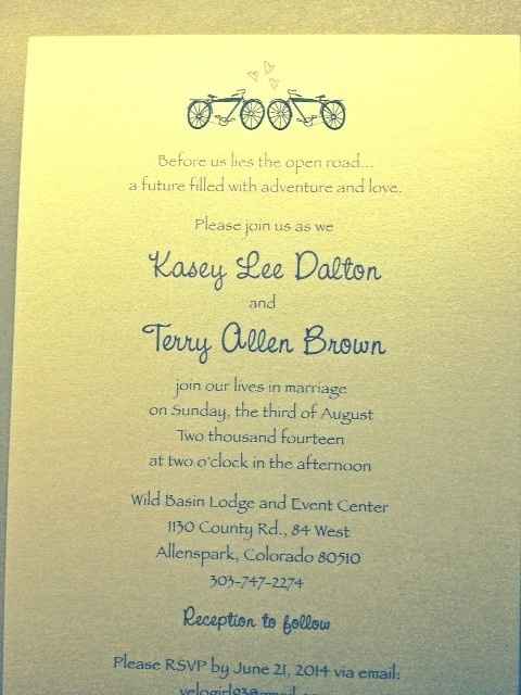 Invites came in today!