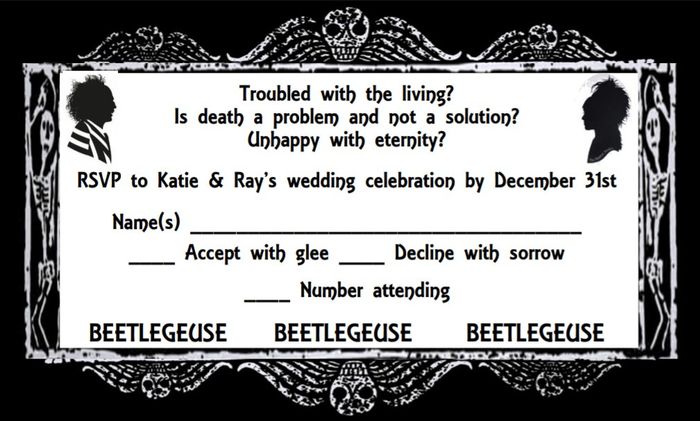 Beetlejuice Wedding Invites! 2