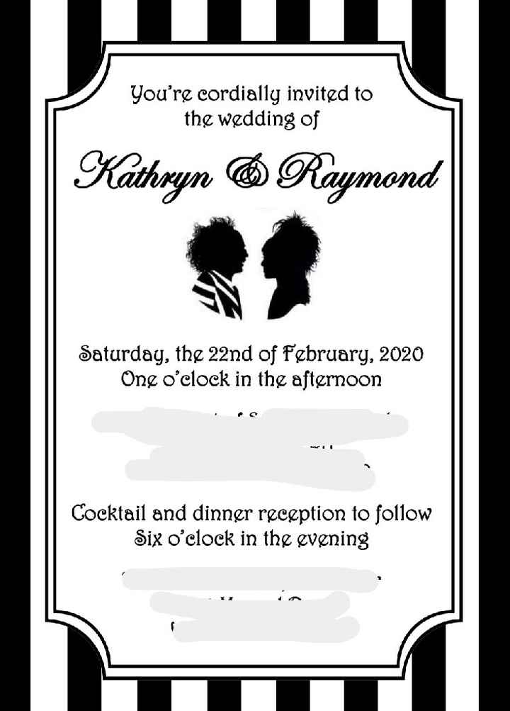 Beetlejuice Wedding Invites! - 1