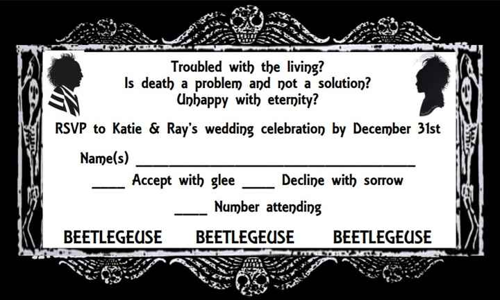 Beetlejuice Wedding Invites! - 2
