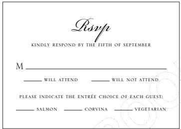 RSVP card wording
