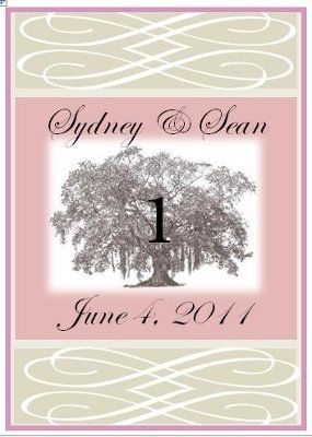 Maui Bride's Wine Bottle Table Numbers