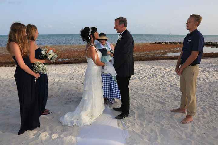 The handfasting, with a special appearance by a Great Blue Heron in the background - my spirit anima