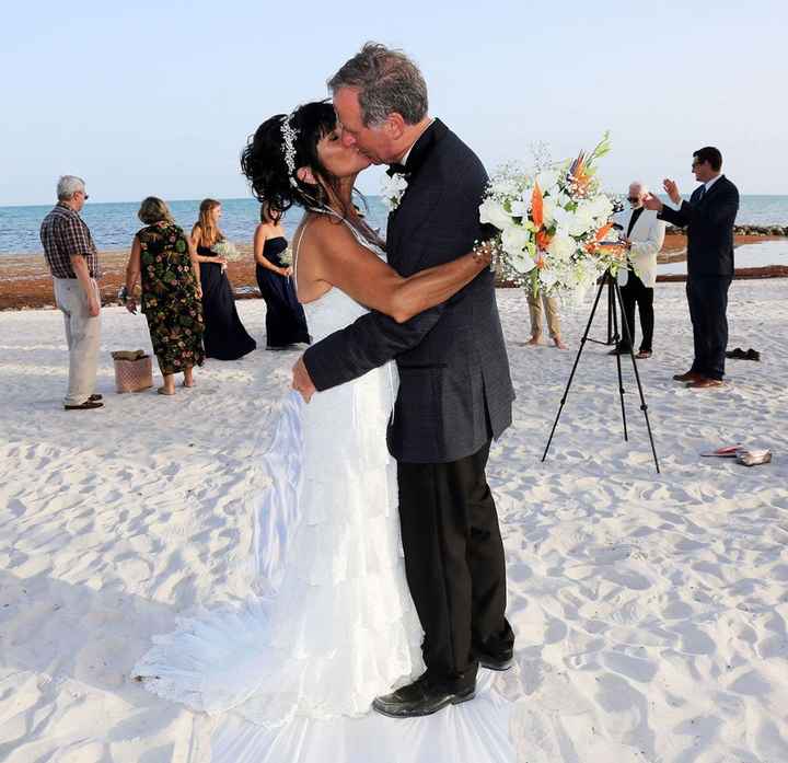 Post ceremony kiss, when no one was looking...