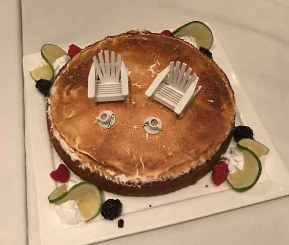 Not a pro shot, but I think it's the best picture of our "wedding key lime pie".