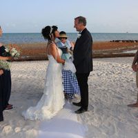 The handfasting, with a special appearance by a Great Blue Heron in the background - my spirit anima