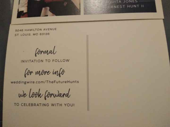 My save the dates - 2