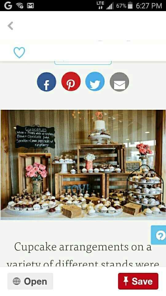 Small wedding cake plus cupcakes?