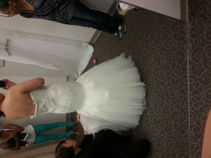 Expensive Dress alterations Before & during alteration (Pic)