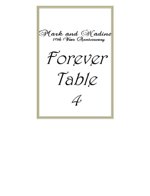 Table Numbers With Names