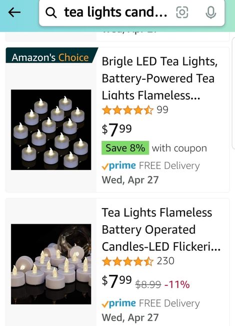 Tea Candle Recommendations - 1