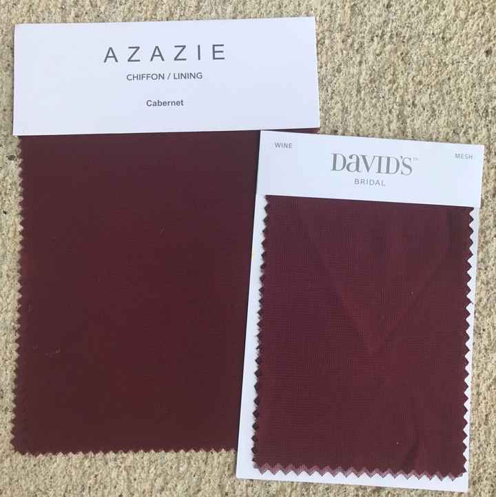 Are David’s Bridal and Azazie colors the same