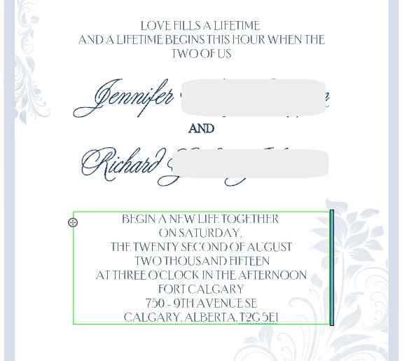 My DIY Invitations with pics