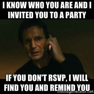 FH Makes a FB Post for People to RSVP!