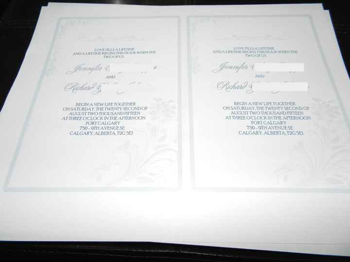 My DIY Invitations with pics