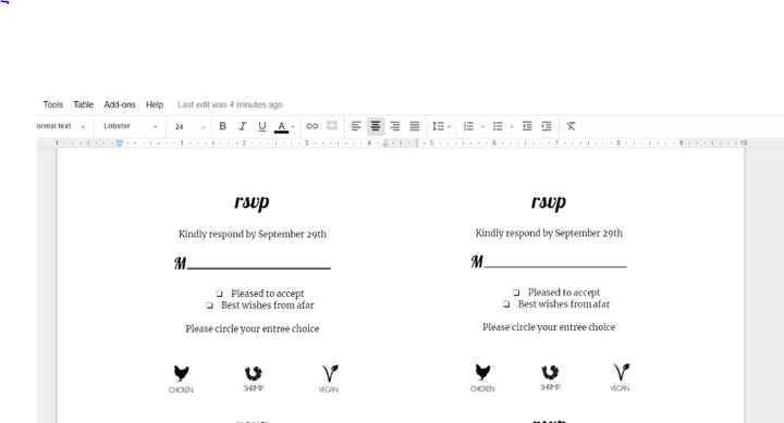 rsvp cards