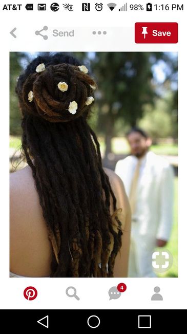 Wedding hair for dreads? - 1