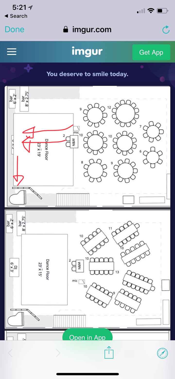Need some advice on round vs rectanglular tables! Thank you for the help! - 1