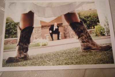 Cowgirl boots with your wedding dress?