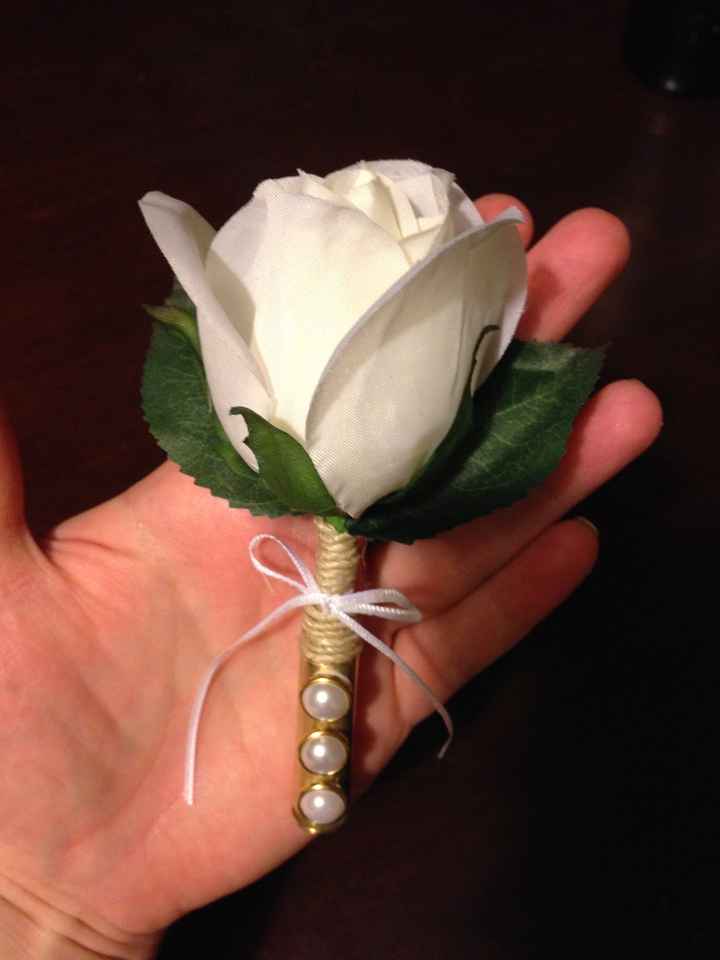 Who is making their boutonnieres?
